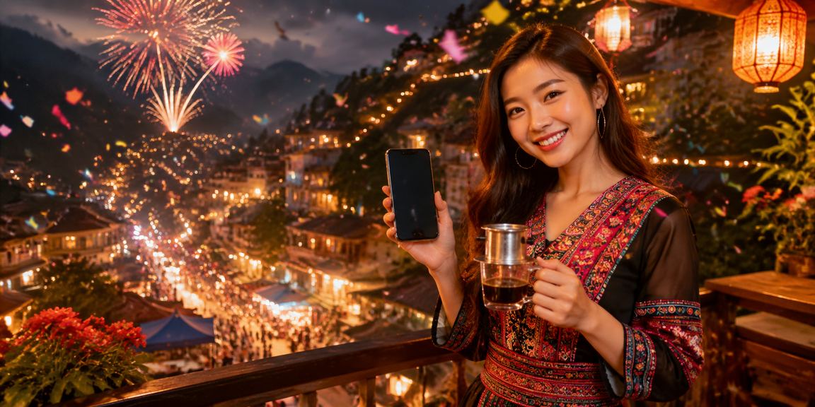 Giao diện ứng dụng 70100 trên điện thoại di động với nền cà phê Việt Nam