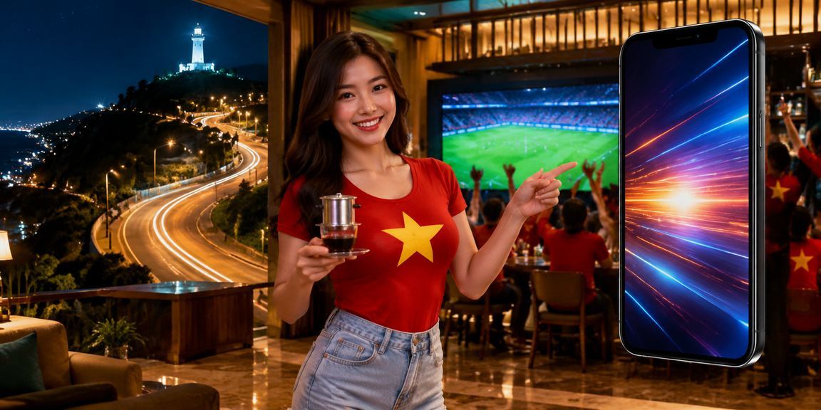 Người chơi trải nghiệm casino trực tuyến trên điện thoại tại quán cà phê Vũng Tàu